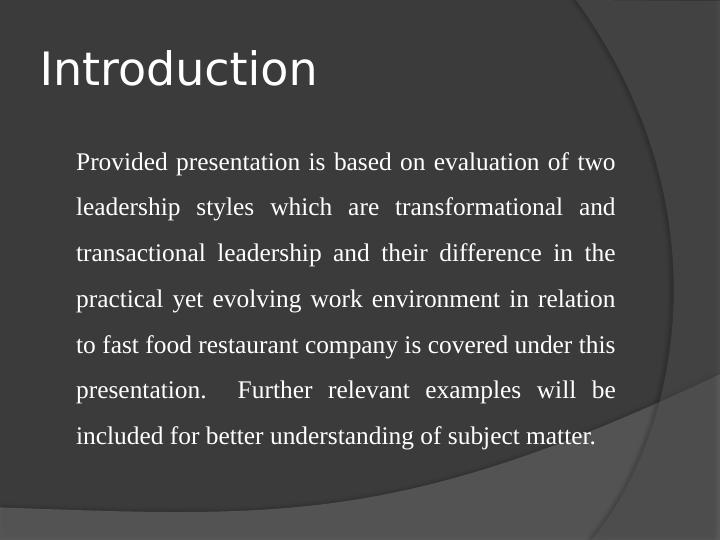 Transformational vs Transactional Leadership in Fast Food Restaurant_2
