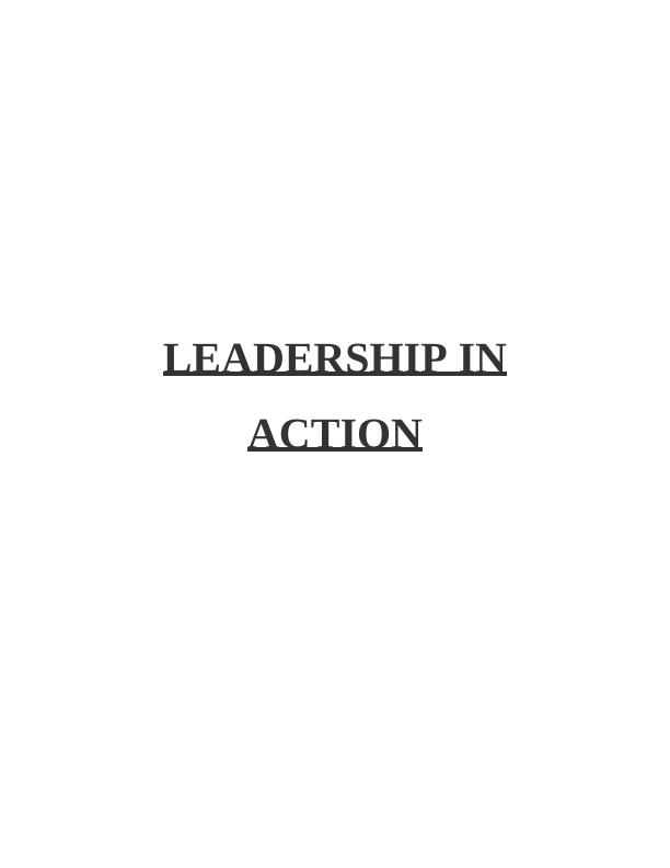 Leadership in Action: Reflection on Management Theories and Manager's Role_1
