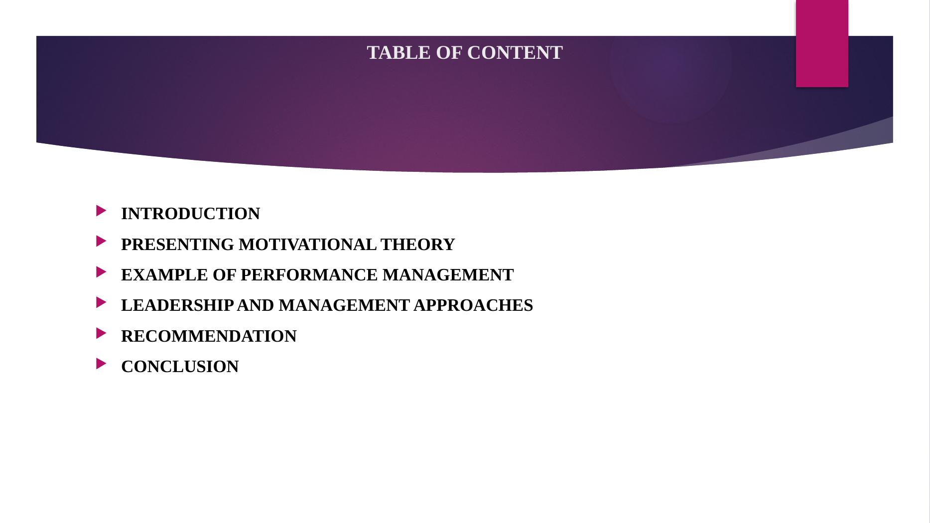 Leadership and Management: Motivational Theory, Performance Management ...