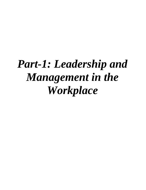 Leadership and Management Theories and Their Impact on Workplace Effectiveness: A Case Study of Hays_1