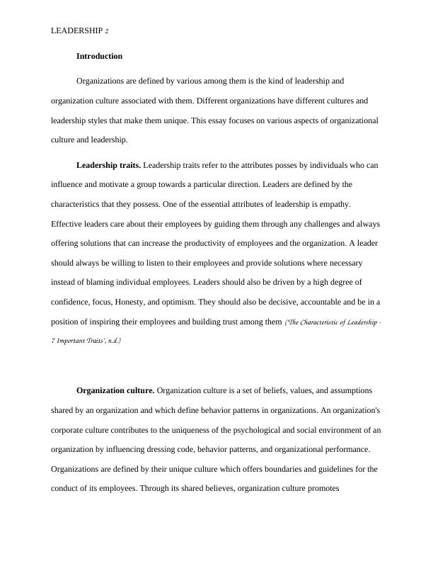 leadership-and-organizational-culture-traits-ethics-and-styles