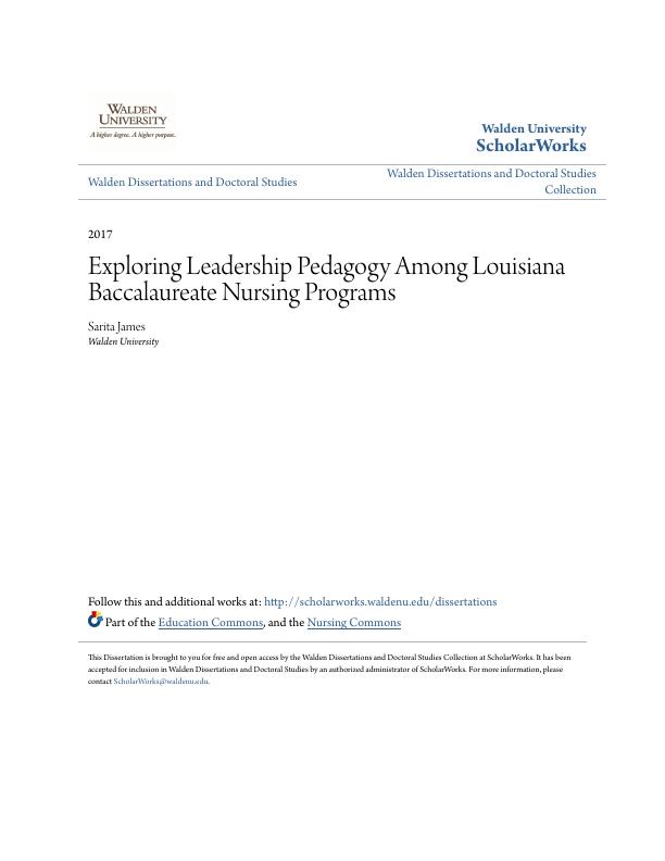 Exploring Leadership Pedagogy Among Louisiana Baccalaureate Nursing Programs_1
