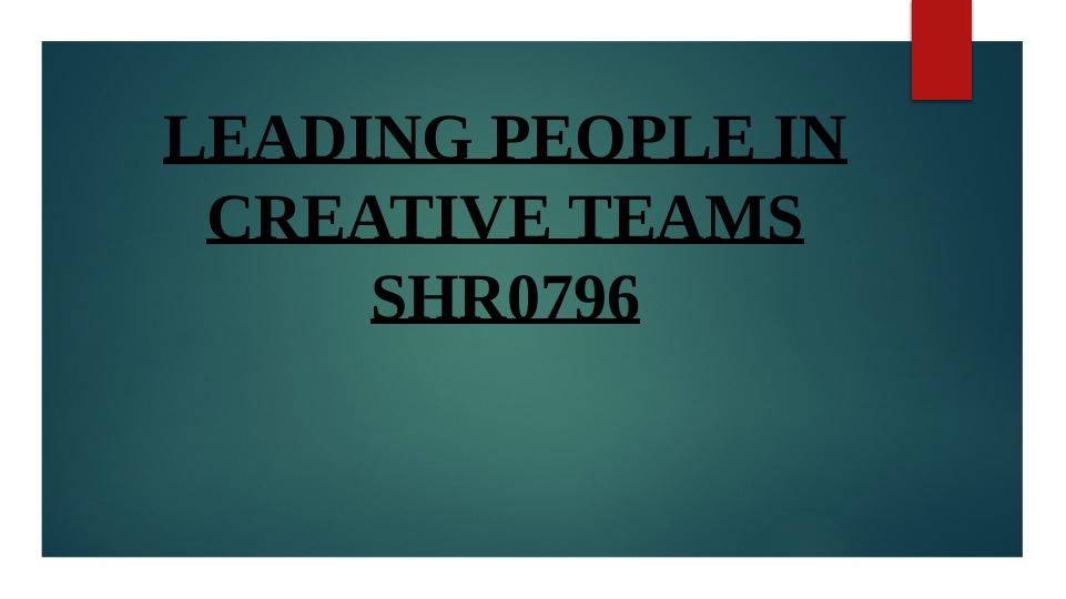 Leading People in Creative Teams SHR0796_1