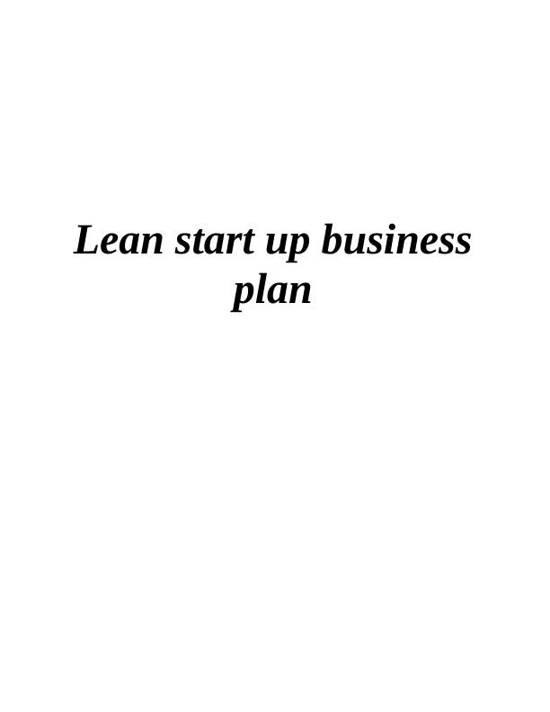 Lean Start-Up Business Plan for RN-Marketing Solutions_1