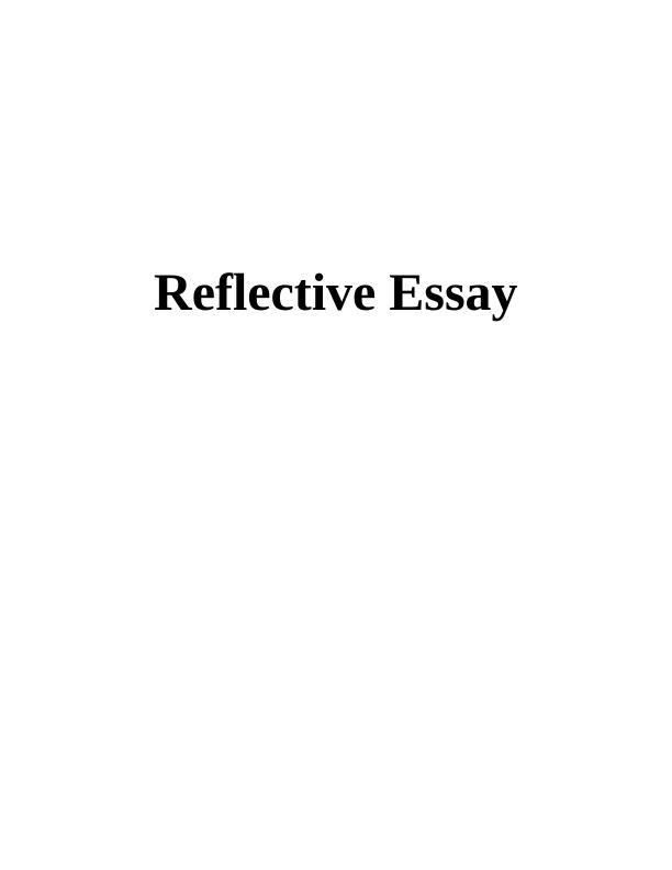 reflective essay on learning theories