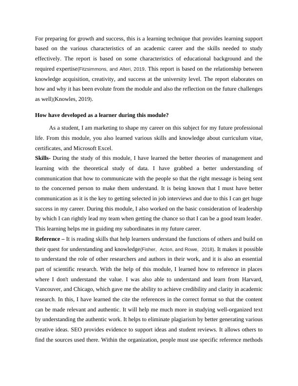 growth experience essay