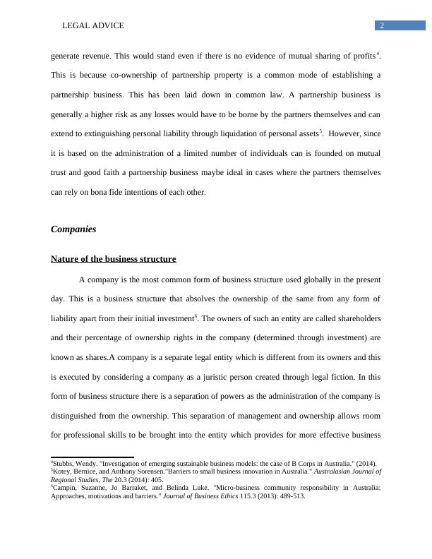 Legal Advice on Business Structures, Partnership and Companies