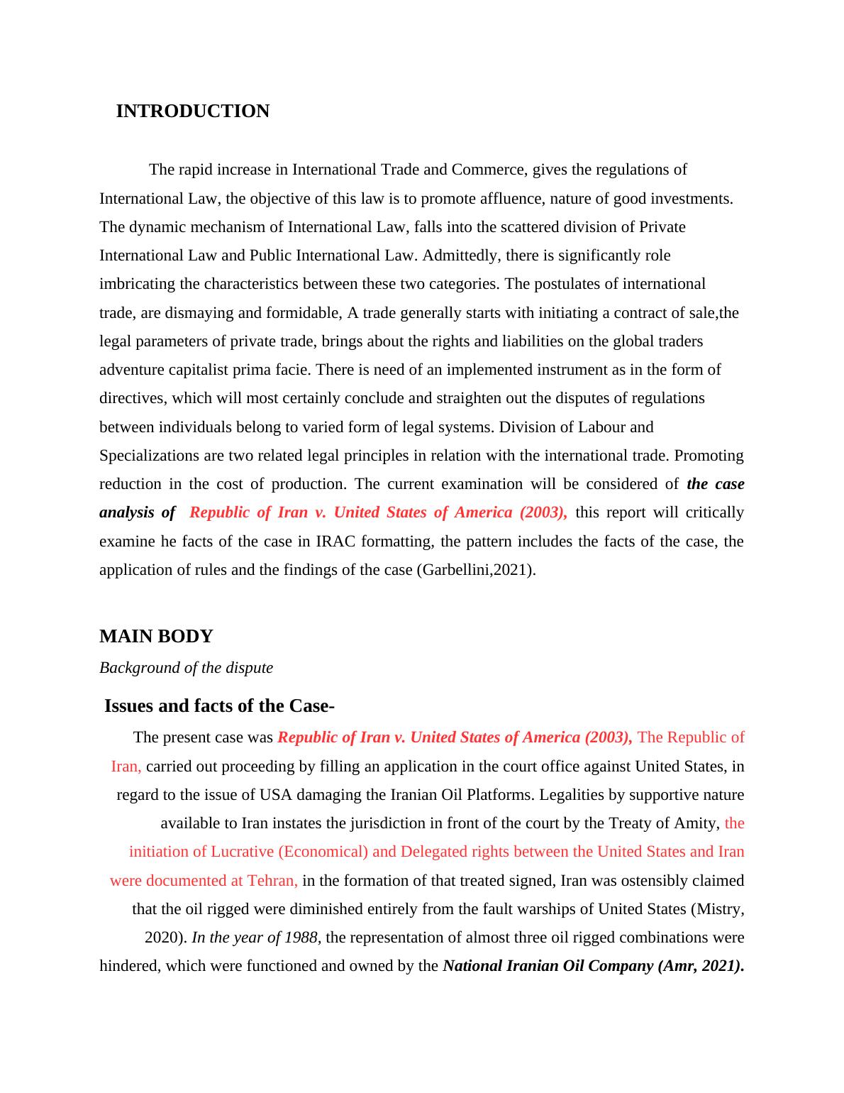 international business law case study