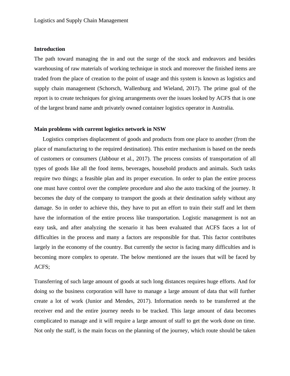 Logistics and Supply Chain Management Issues and Solutions