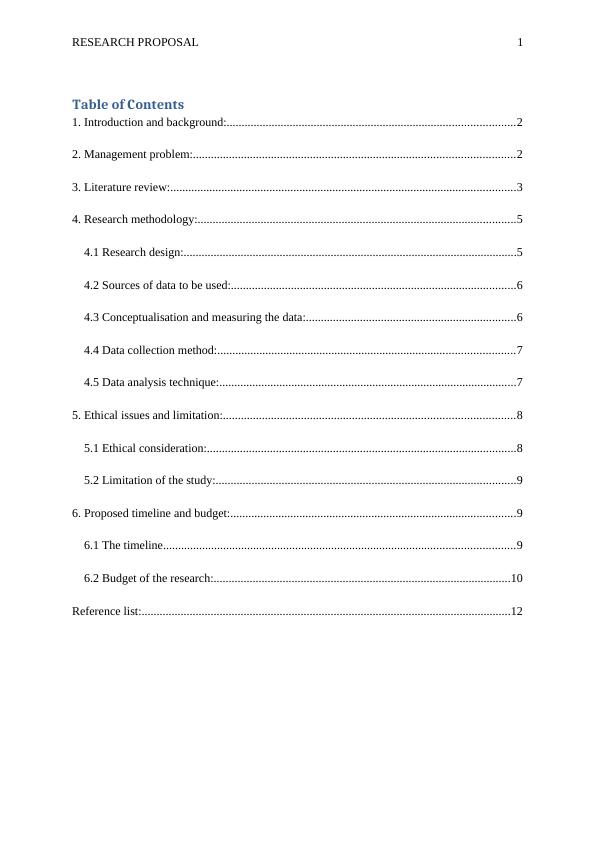 Research Proposal on Lunchbox Delivery Business Desklib