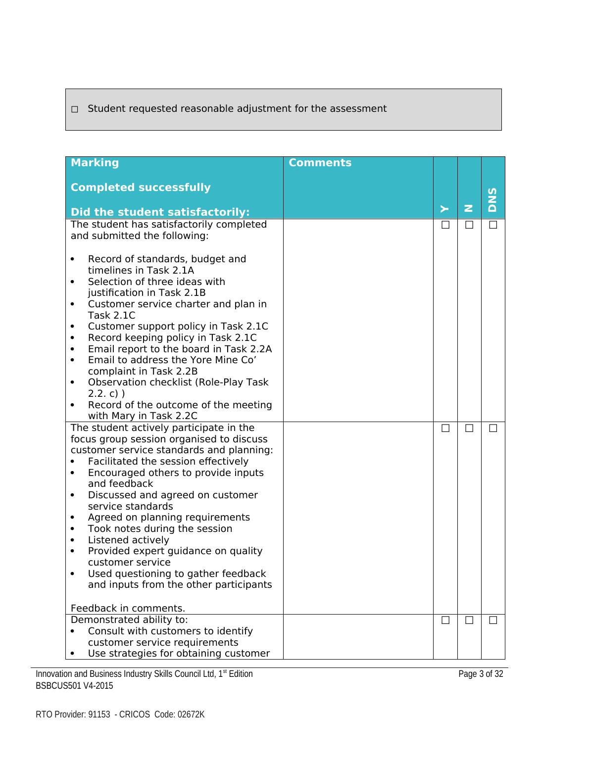 Manage Organisational Customer Service - BSBOPS505 | Desklib