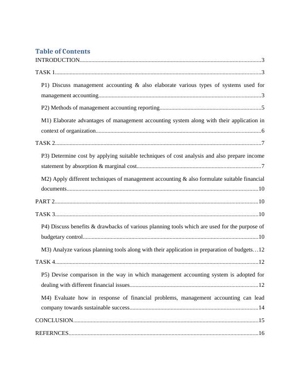 Management Accounting Techniques and Financial Reporting for Iceland