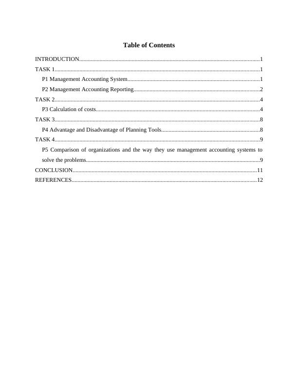 Management Accounting System and Reporting for Synergy Manufacturing ...