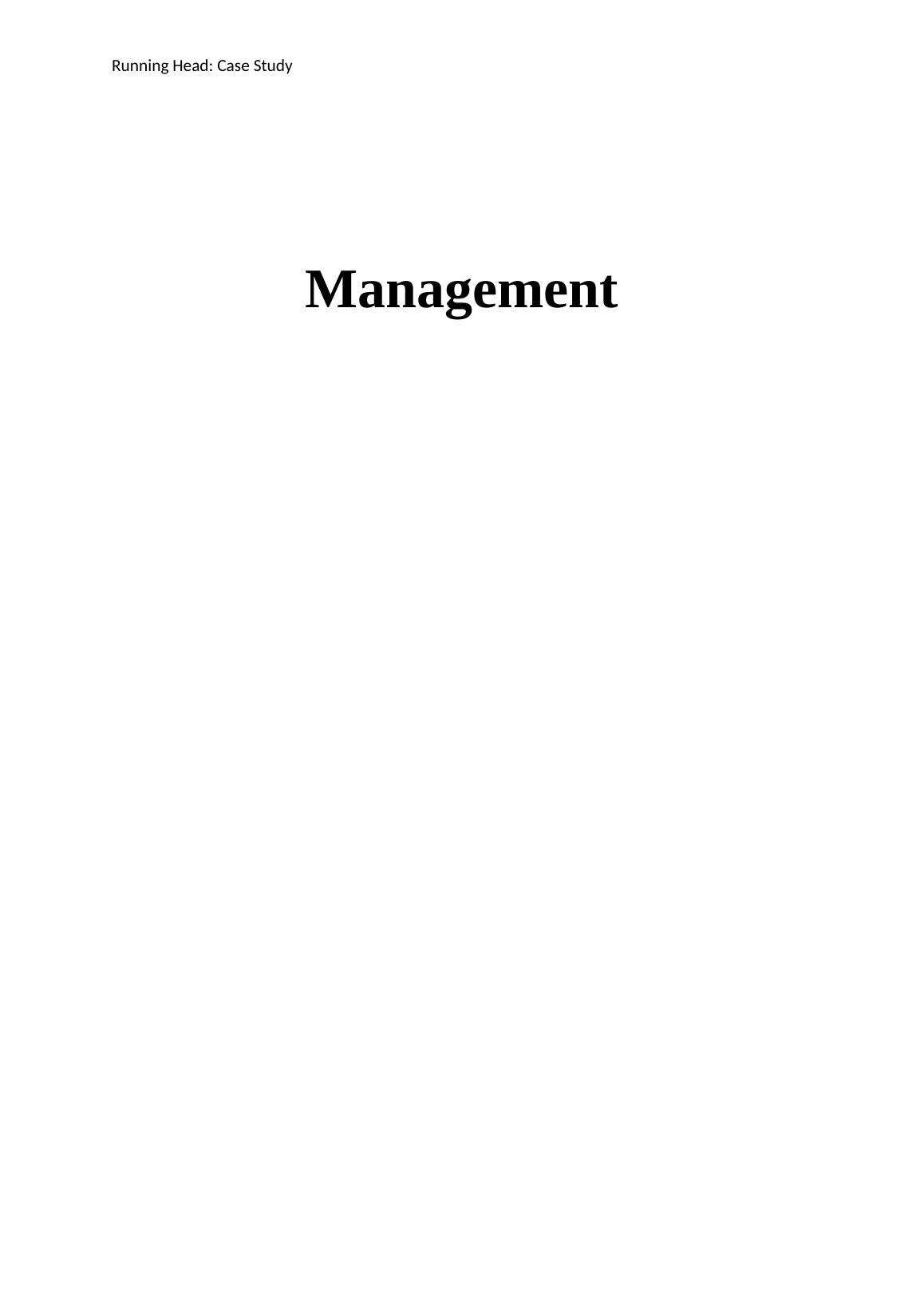 case study on management concepts