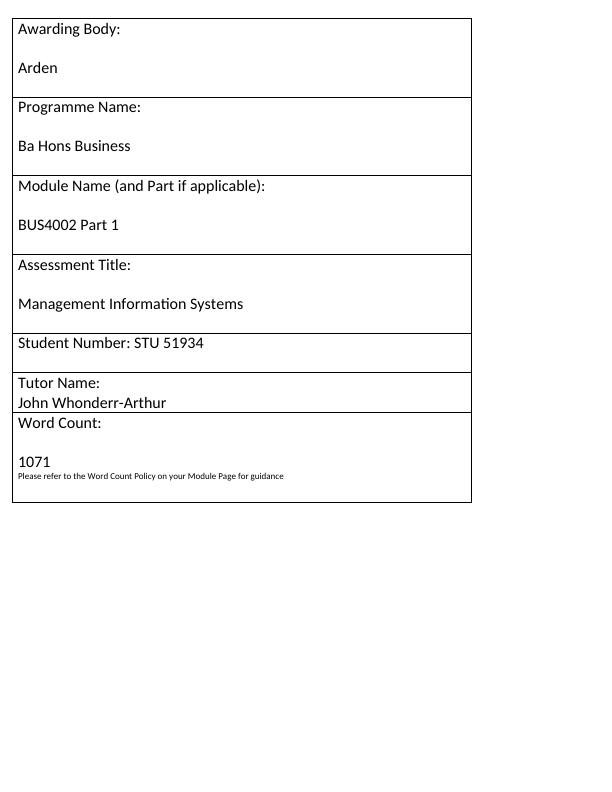 Management Information Systems in Retail Organizations_1