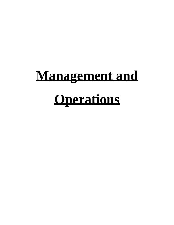 Management and Operations: Roles, Approaches, and Importance for Achieving Business Objectives_1