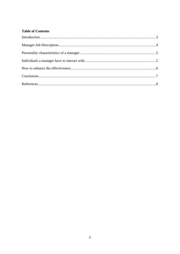 Managerial Roles and Responsibilities in an Organisation - Desklib