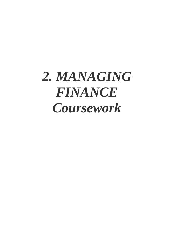 Managing Finance Coursework: Financial Ratio Analysis of Morrison PLC_1