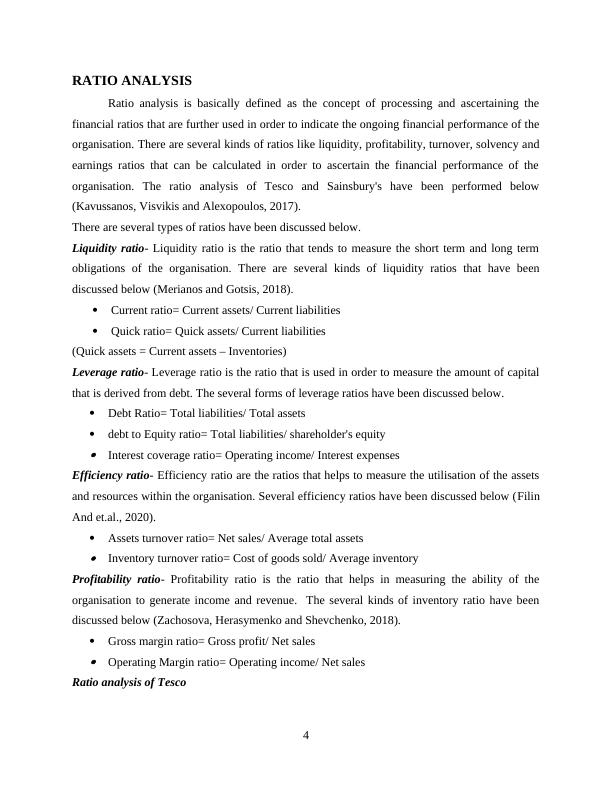 tesco ratio analysis assignment