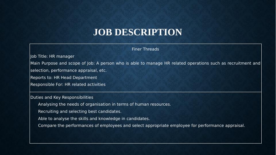 Managing People and System in Finer Threads: Job Description, Person Specification, Job Advertisement, and Application Form_4