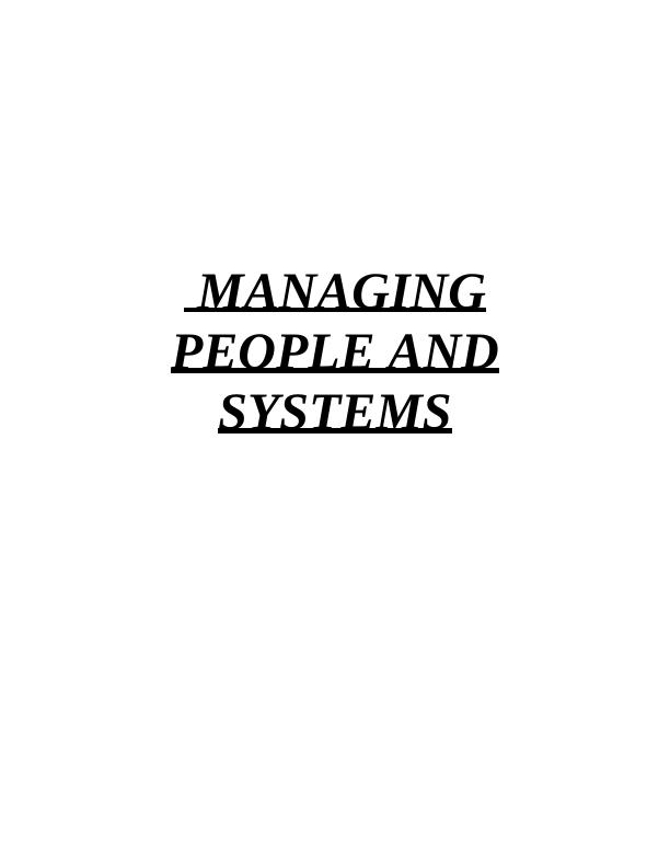 Managing People and Systems: Theories of Motivation and Application in Modern Organizations_1