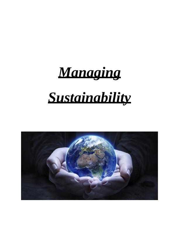 Managing Sustainability: A Study on Global Sustainability and SDG Framework_1