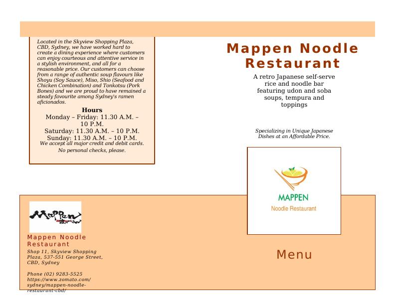 Mappen Noodle Restaurant Authentic Japanese Soup Flavours in Sydney CBD