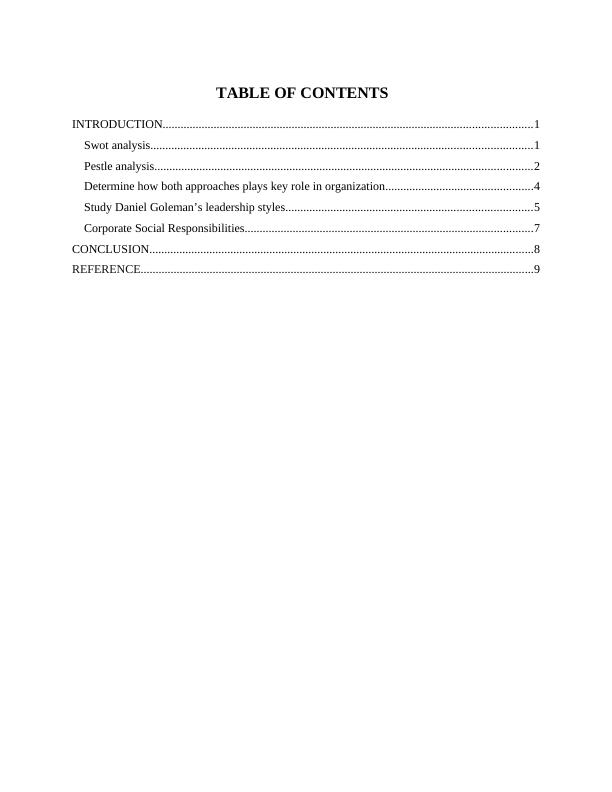 SWOT and PESTLE analysis of Mark and Spencer | Desklib