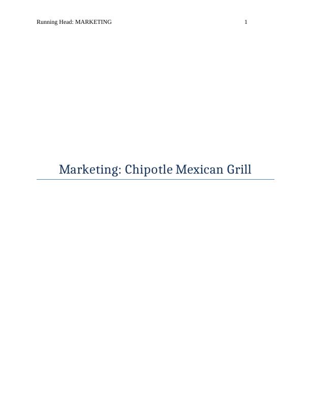Marketing Analysis of Chipotle Mexican Grill_1