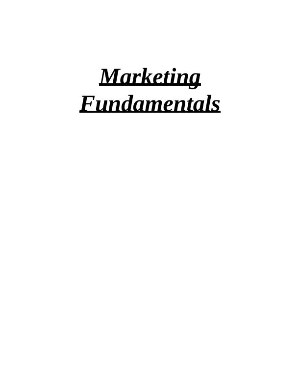 Marketing Fundamentals: A Case Study of Tesco_1