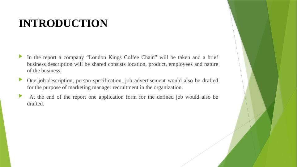 Recruitment for Marketing Manager at London Kings Coffee Chain_3