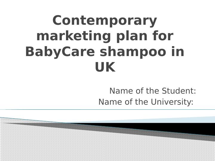 Contemporary Marketing Plan for BabyCare Shampoo in UK_1
