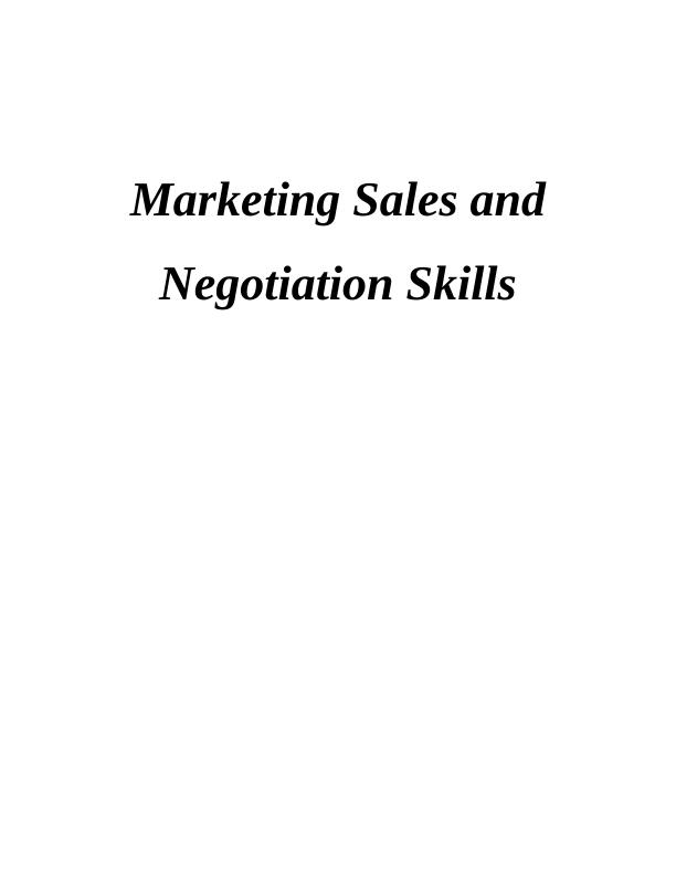 Marketing Sales and Negotiation Skills for Primark Store_1