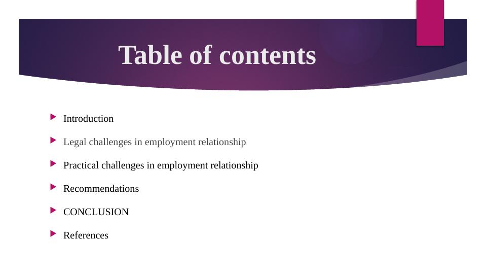 Challenges and Recommendations for Employment Relationship at Marks and Spencer