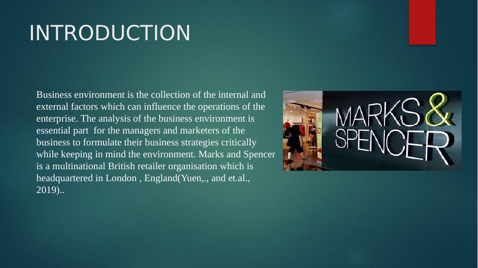 Influence of External Factors on Marks and Spencer: A PEST and Porter's Five Forces Analysis_2