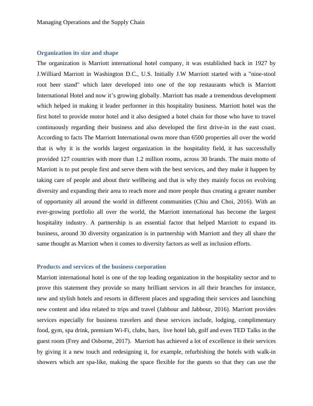 marriott hotel supply chain management case study