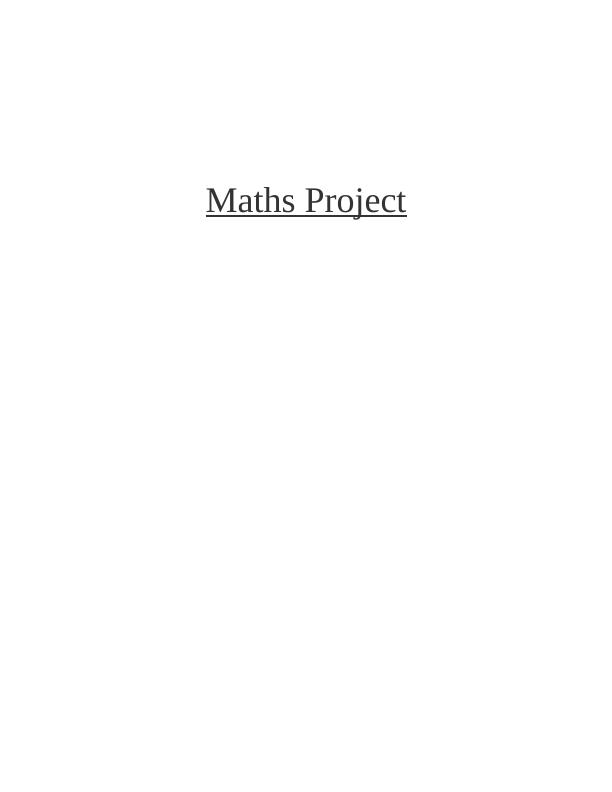 Maths Project with Solved Questions and Answers_1