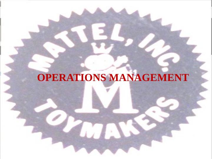 mattel supply chain case study