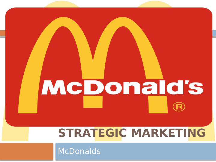 Strategic Marketing Analysis of McDonalds_1