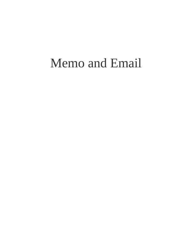 Memo and Email A Guide to Writing Effective Business Communication