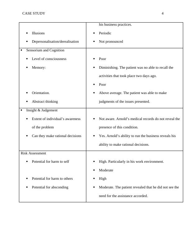 mental health risk assessment case study