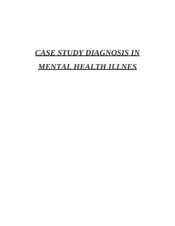case study in mental health