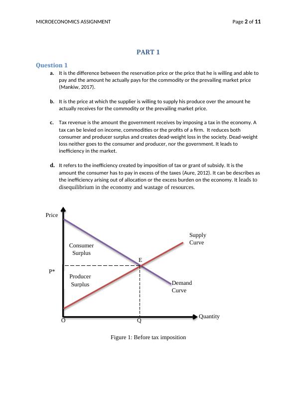 microeconomics assignment questions and answers