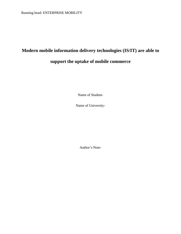 Supporting Mobile Commerce with Modern Mobile Information Delivery Technologies_1