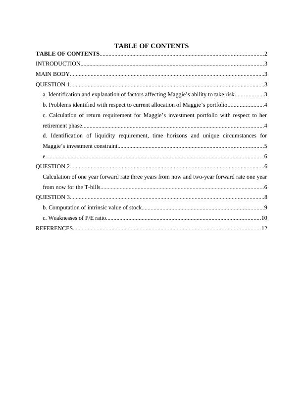 case study portfolio management individual investor