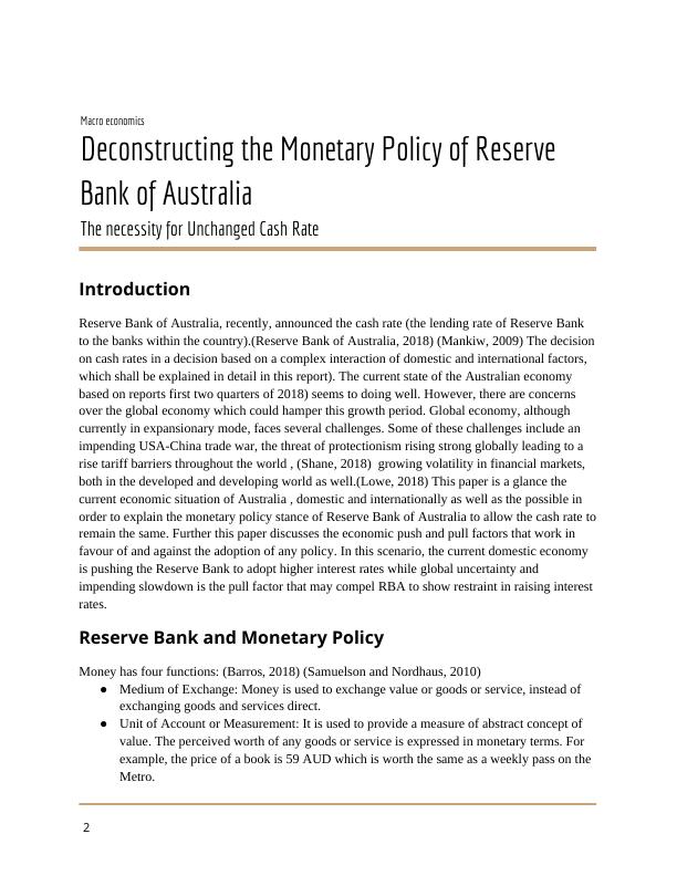 Deconstructing the Monetary Policy of Reserve Bank of Australia_2