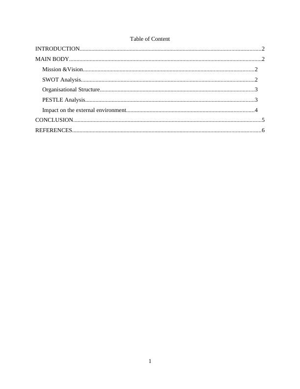 Business in Practice: Morrison Company and Its Environment