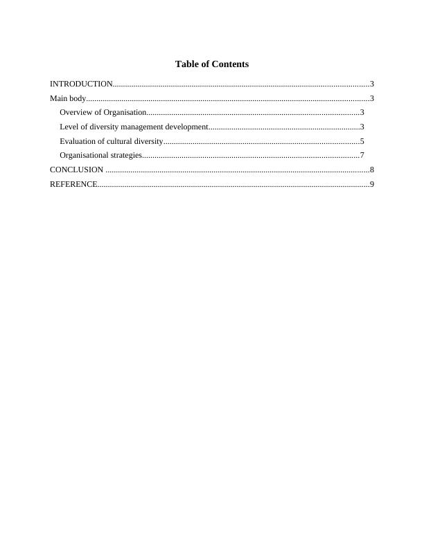 Business Case Report on Morrison: Evaluation of Cultural Diversity and ...