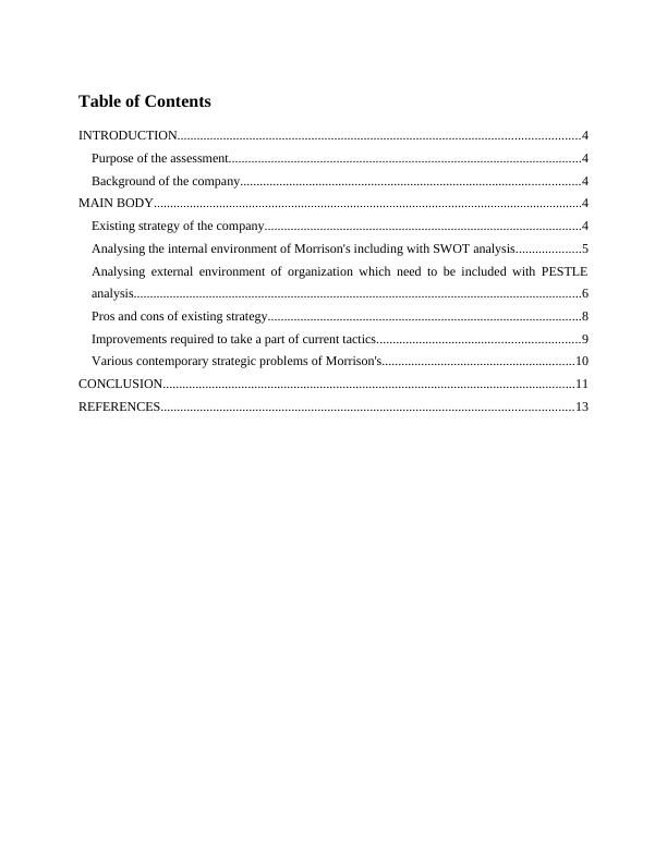 Global Strategic Management of Morrison's: Analysis and Recommendations_3