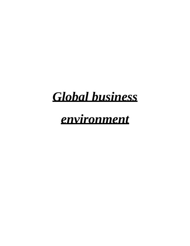 PESTLE Analysis of Morrisons in Global Business Environment_1